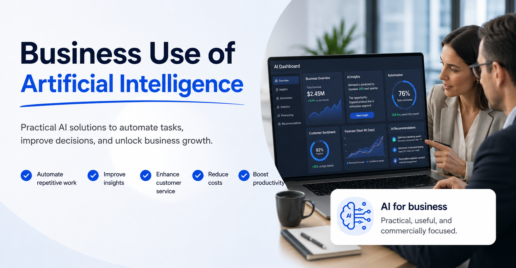 AI, Artificial Intelligence, Reduce manual work, massive productivity gains